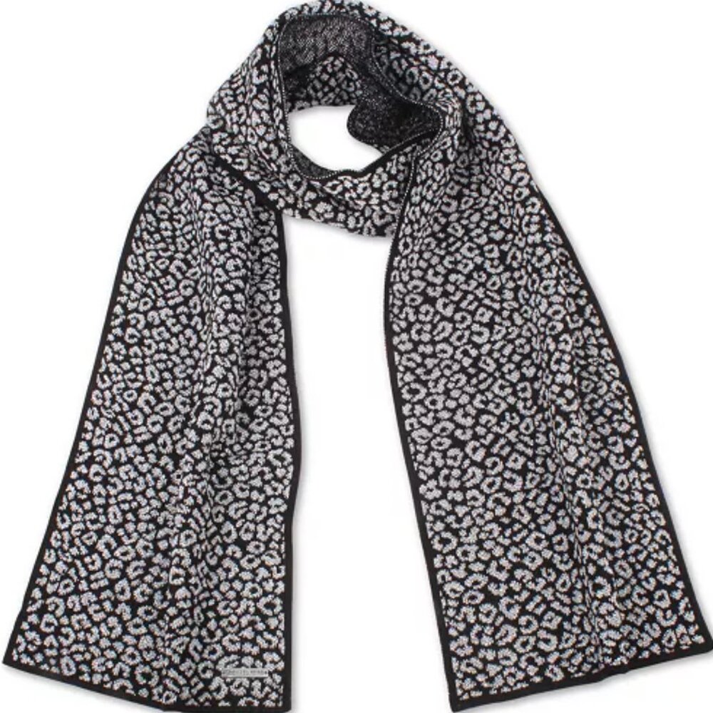 MICHAEL Michael Kors Metallic Leopard Muffler Scarf